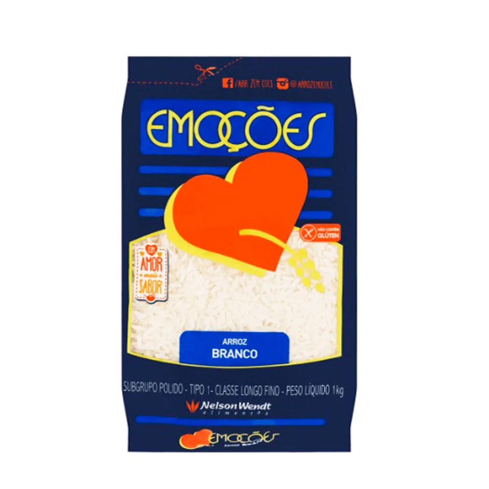 Arroz Emoções Branco 1kg